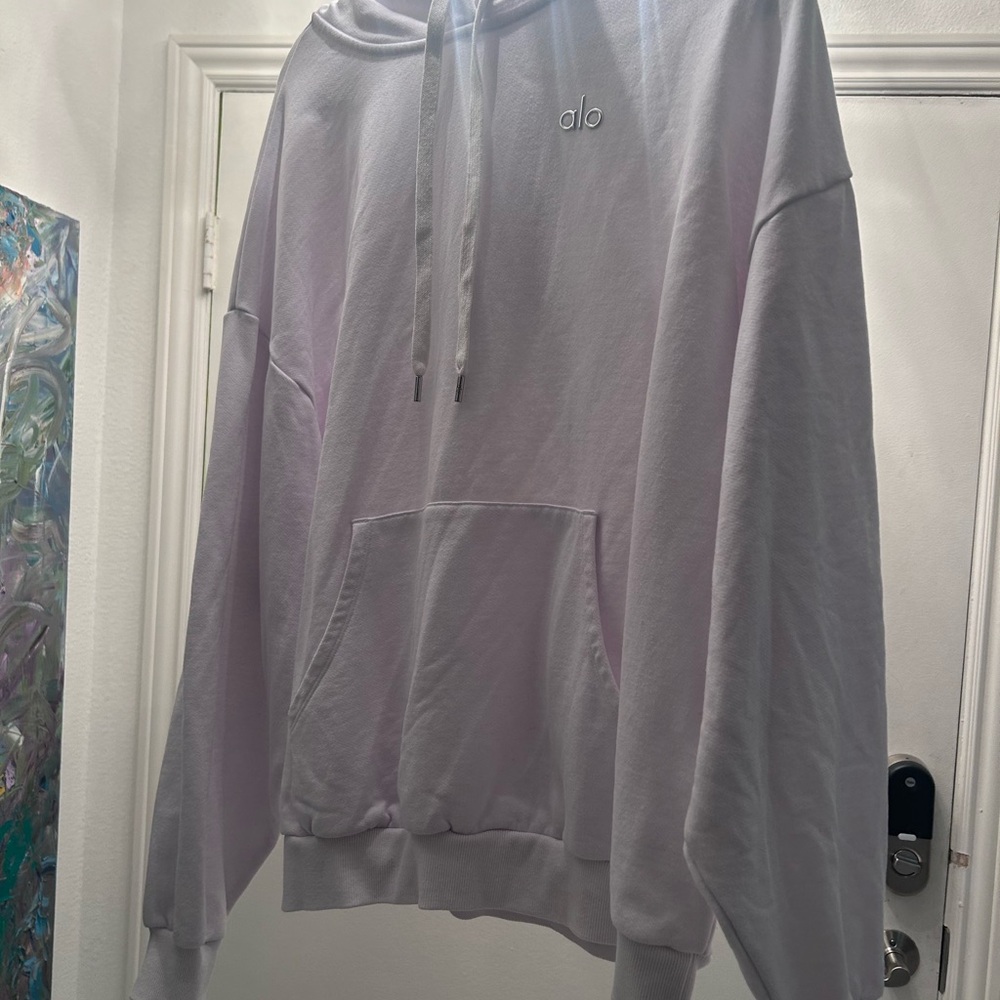 ALO Yoga white Hoodie with Embroidered Logo - Picture 2 of 13